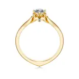 Pierścionek zaręczynowy złoty z diamentami